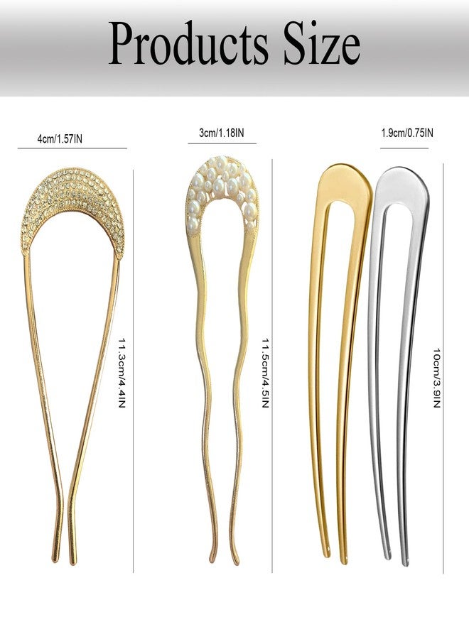 LAIFOOSHEN French Hair Pin for Buns and Updos, French Twists Hair Pin Hair Clip with No Hair Damage,Hair Pins Pearl for Thin&Thick Hair,Gold Hair Accessories for Women Girls - Image 3